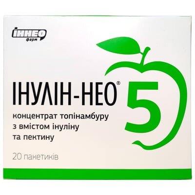 Інулін-НЕО 5 порошок д/перор. заст. зі смаком яблука по 6 г №20 у пак.-саше