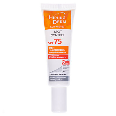 Крем сонцезахисний Hirudo Derm Sun Protect Spot Control для проблемних зон SPF 75, 25 мл