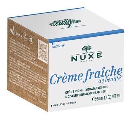 Крем-фреш для обличчя Nuxe Creme Fraiche 48H насичений зволожуючий для сухої шкіри, 50 мл