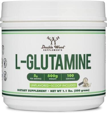 L-глутамін Double Wood L-Glutamine Powder без смаку, 500 г