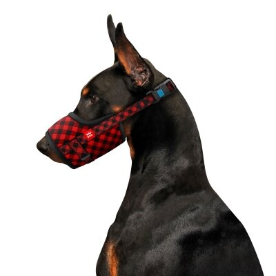 Намордник для собак Collar №2 WAUDOG Nylon 5375 Шотландка червона, обхват 19-26 см