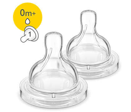 Соска силіконова Philips Avent Classic SCF631/27, 1 отвір, від 0 місяців, 2 шт