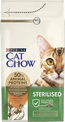 Корм сухий для кішок Purina Cat Chow Sterilised з індичкою, 1,5 кг