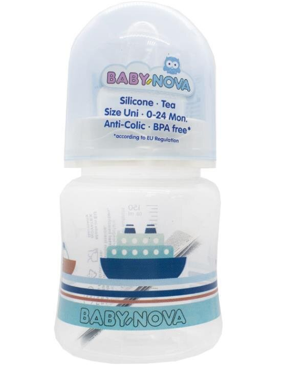 Пляшечка Baby-Nova 45001 поліпропілен з декором, 150 мл