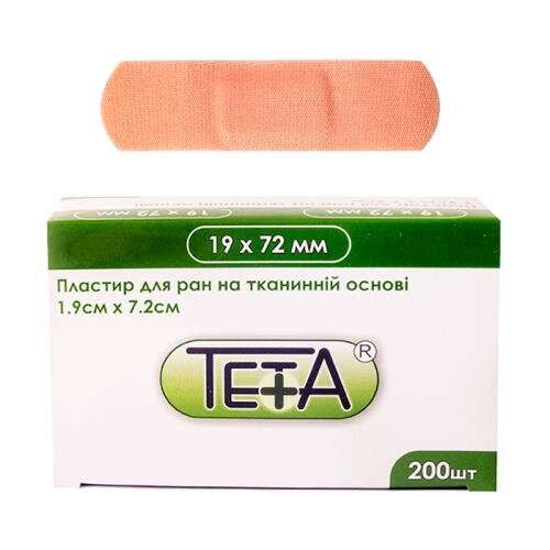 Пластир бактерицидний Teta на тканинній основі 1,9 см х 7,2 см, 1 штука