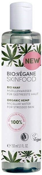 Вода міцелярна Bio:Vegane Органічний Канабіс для втомленої шкіри обличчя, 150 мл