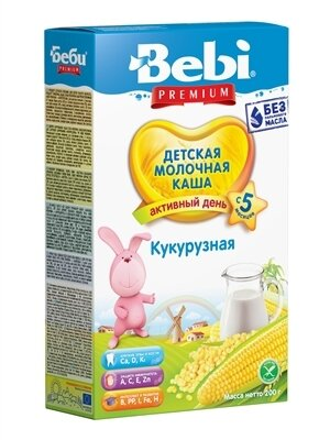 Каша молочна Bebi Premium Кукурудзяна, з 5 місяців, 200 г