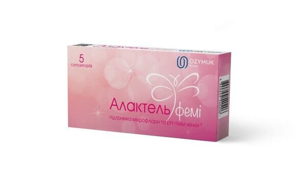 Алактель фемі супозиторії по 2,25 г №5