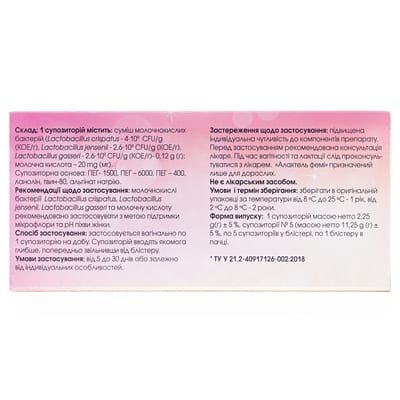 Алактель фемі супозиторії по 2,25 г №5