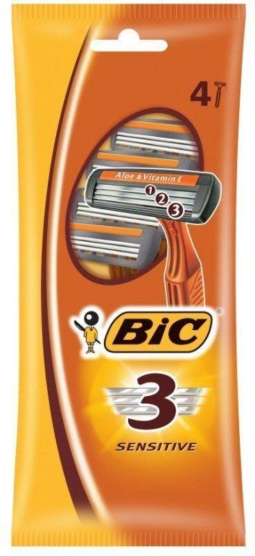 Набір бритв без змінних картриджів Bic Sensitive 3, 4 шт