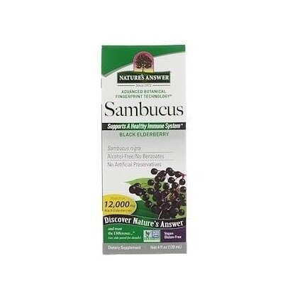 Сироп із чорної бузини Nature's Answer Sambucus 12 000 мг, 120 мл