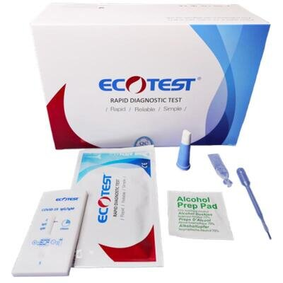 Тест-набір Ecotest Covid-19 Antigen Rapid Test Device для швидкого виявлення антигенів коронавірусу COVID-19, 1 штука
