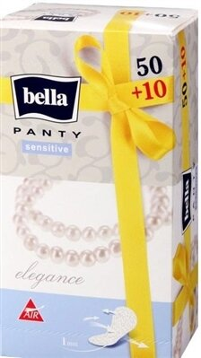 Прокладки гiгiєнiчнi щоденнi Bella Panty Sensitive Elegance, 50 + 10 штук