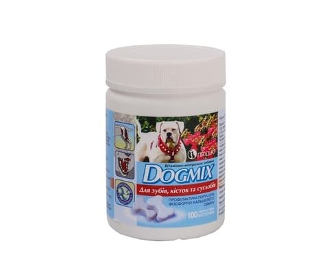 Вітаміни для собак Dogmix для зубів, кісток та суглобів, 100 таблеток