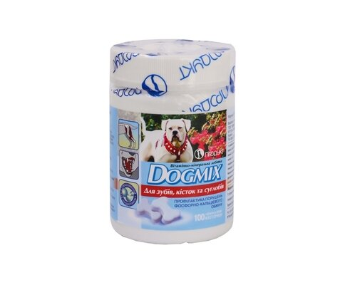Вітаміни для собак Dogmix для зубів, кісток та суглобів, 100 таблеток