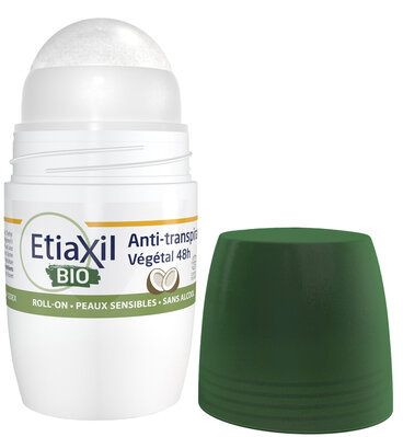 Дезодорант-антиперспірант кульковий Etiaxil Bio Vegetal 48h Соconut, 50 мл