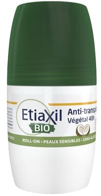 Дезодорант-антиперспірант кульковий Etiaxil Bio Vegetal 48h Соconut, 50 мл