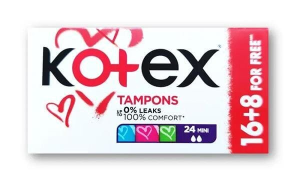 Тампони гігієнічні Kotex Mini, 24 штук