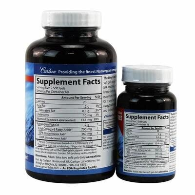 Риб'ячий жир Carlson Labs Fish Oil 700 мг зі смаком лимона, 120 + 30 капсул