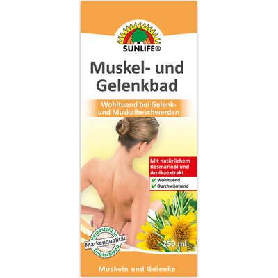 Добавка для ванни Sunlife Muscle and Joint bath при болі в м'язах та суглобах, 250 мл