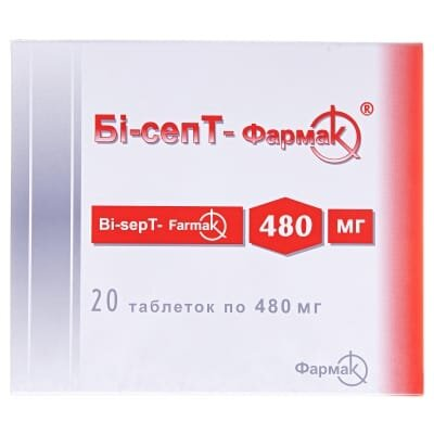 Бі-септ-Фармак таблетки по 400 мг/80 мг №20 (20х1)