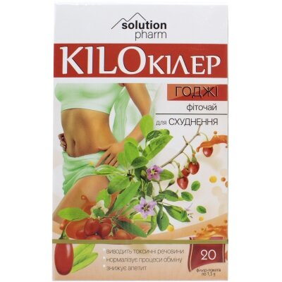 Кіло Кіллер Годжі Solution Pharm фіточай для схуднення по 1,5 г №20 у філ.-пак.