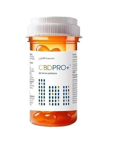 Канабідіол CBD PRO+ (СБД ПРО+) 25 мг, 60 капсул