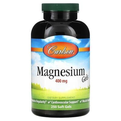 Магній Carlson Labs Magnesium 400 мг, 250 капсул