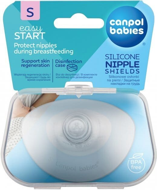 Накладки на сосок Canpol babies EasyStart 18/602 силіконові захисні, розмір S, 2 шт