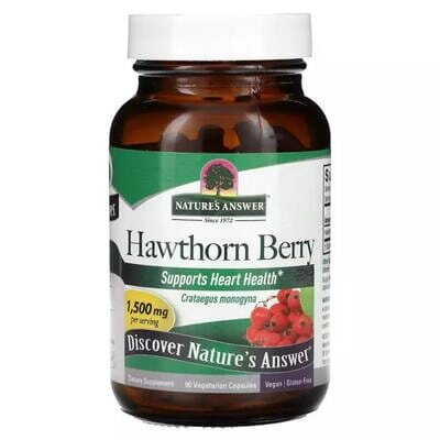 Глід Nature's Answer Hawthorn Berry 1500 мг, 90 вегетарианских капсул