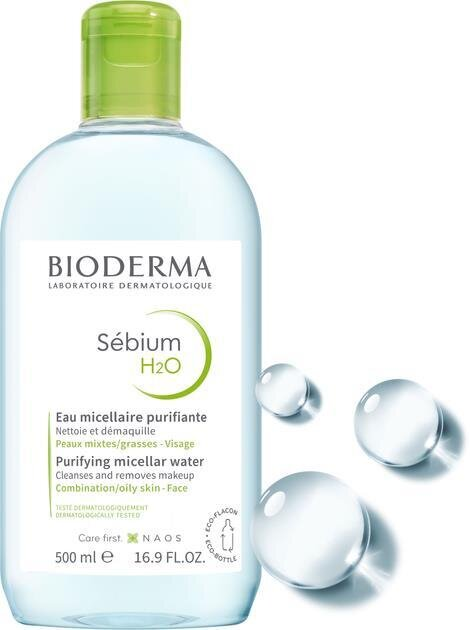 Лосьйон для обличчя Bioderma Sebium Н2О очищуючий для жирної та комбінованої шкіри, 500 мл