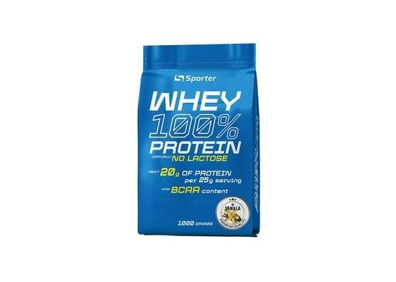 Протеїн Sporter Whey 100% Protein без лактози, ваніль, 1000 г