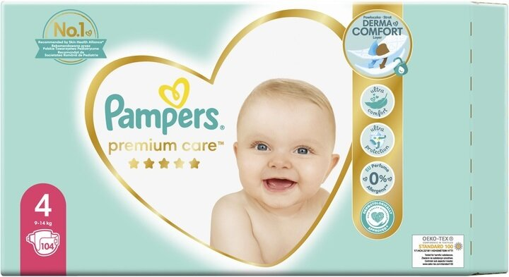 Підгузки дитячі Pampers Premium Care розмір 4, 9-14 кг, 104 шт