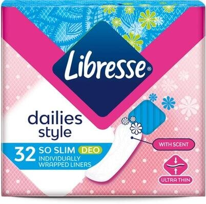 Прокладки щоденні гігієнічні Libresse Dailies Style So Slim Deo, 32 шт