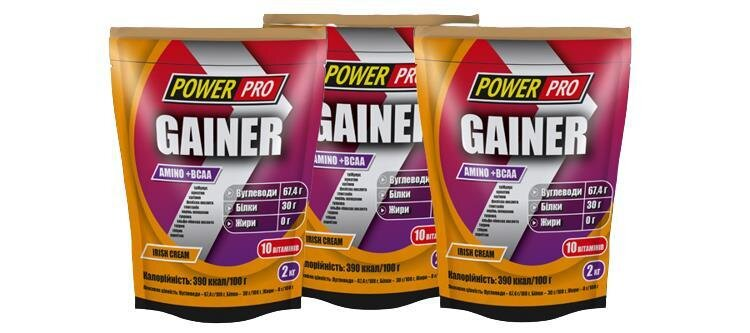 Гейнер Power Pro Gainer ірландський крем, 2 кг