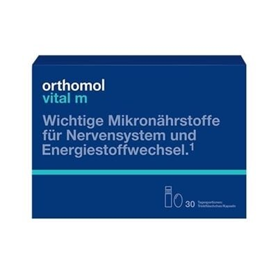 Вітамінно-мінеральний комплекс Ортомол Vital M для чоловіків питна суспензія + капсули, курс 30 днів
