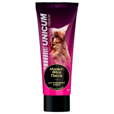 Мальт-Фіто паста Unicum Premium для виведення шерсті у котів та кошенят, 100 г