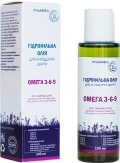 Олія гідрофільна Pharmea Омега 3-6-9 для очищення шкіри, 100 мл