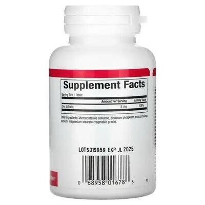 Цинк цитрат Natural Factors Zinc Citrate 15 мг, 90 таблеток