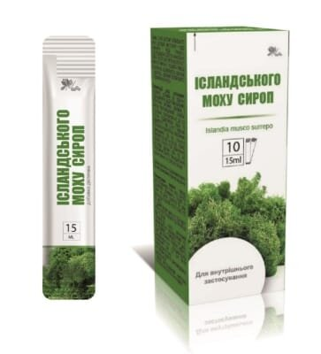 Ісландського моху сироп по 15 мл №10 у стіках Ronpharm