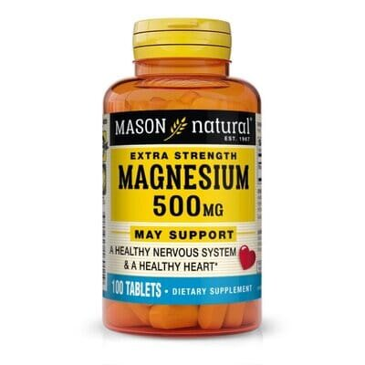 Магній 500 мг Mason Natural Magnesium Extra Strength, 100 таблеток