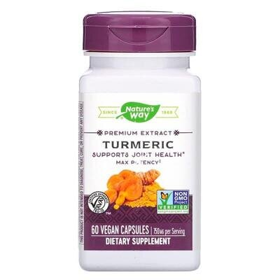 Куркума Nature's Way Turmeric стандартизована 750 мг, 60 капсул