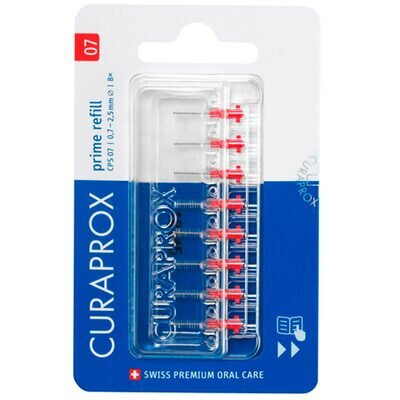 Набір йоржиків міжзубних Curaprox Prime Refill без тримача, червоний, 8 шт