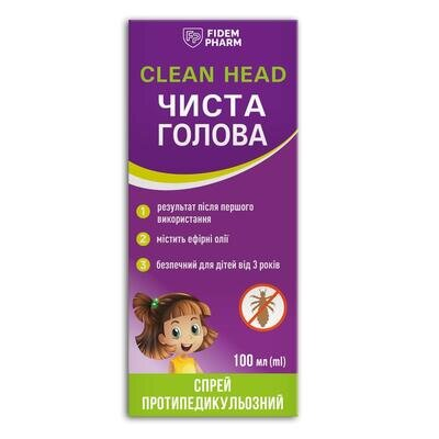 Чиста голова Fidem Pharm спрей протипедикульозний, 100 мл