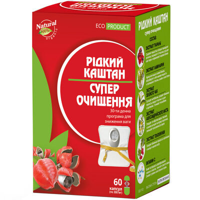 Рідкий Каштан Супер очищення капс. по 300 мг №60