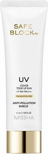 Сонцезахисний крем Missha Safe Block RX Cover Tone Up Sun SPF50+, 50 мл
