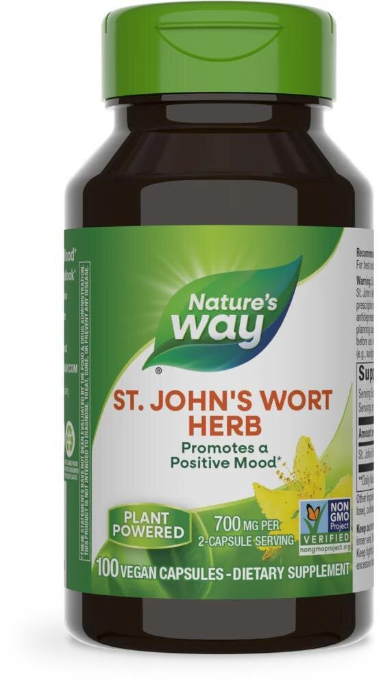 Звіробій Nature's Way St. John's Wort Herb, 100 веганських капсул