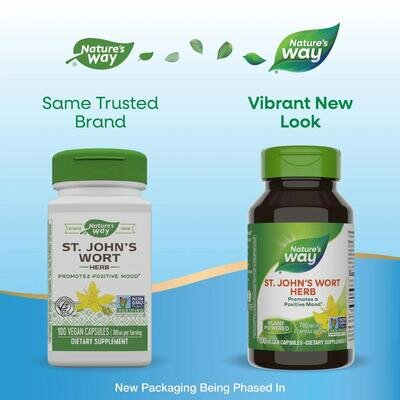 Звіробій Nature's Way St. John's Wort Herb, 100 веганських капсул