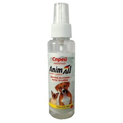 Спрей-лосьйон гігієнічний AnimAll Expert Choice для очей котів та собак, 100 мл