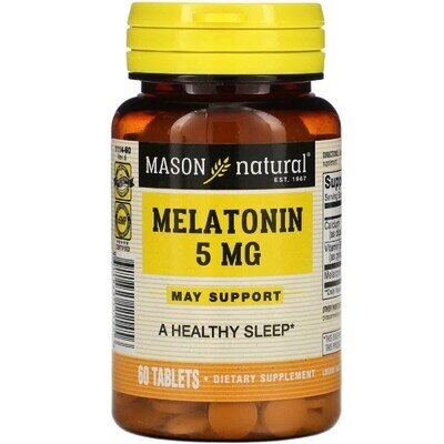 Мелатонін 5 мг Mason Natural Melatonin, 60 таблеток